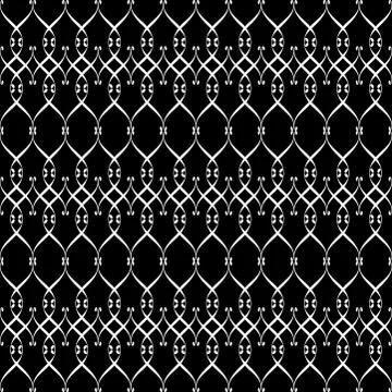 Lacy black and white pattern six Illustrazione stock