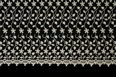 Lacy cloth with flowers pattern Stock Photos