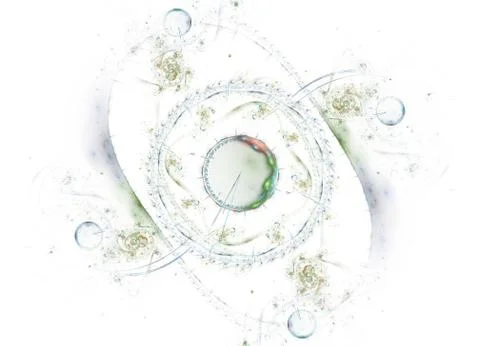 Lacy colorful clockwork pattern. Digital fractal art design. Stock Illustration