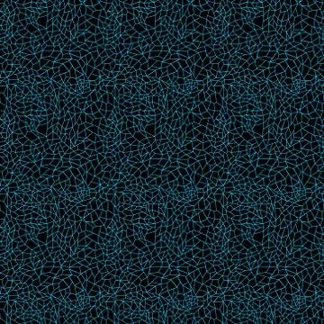 Lacy geometric seamless pattern in blue and black Stock Illustration