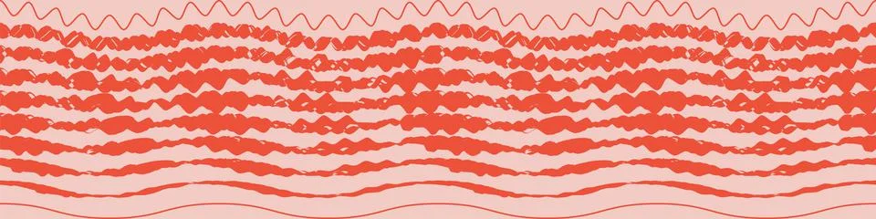 Lacy pink border seamless vector border print Stock Illustration