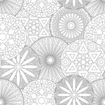 Lacy seamless floral pattern in black and white Illustrazione stock