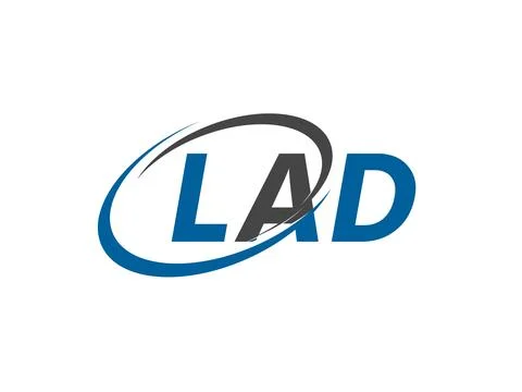 LAD initial letter logo design, vector template Stock Illustration