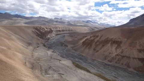 Ladakh desert and mountain Stock Photos