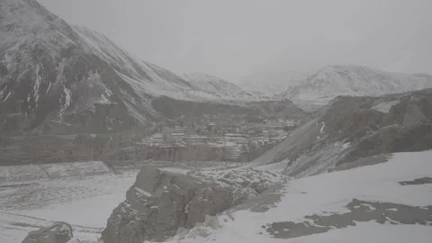 Ladakh Mountain Range - Wide Stable Shot | 28th Feb 2025 Stock Footage 313376602