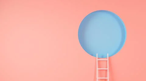Ladder achievement concept Illustrazione stock