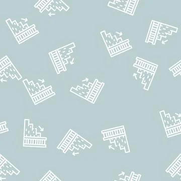 Ladder and stair line vector seamless pattern Stock Illustration