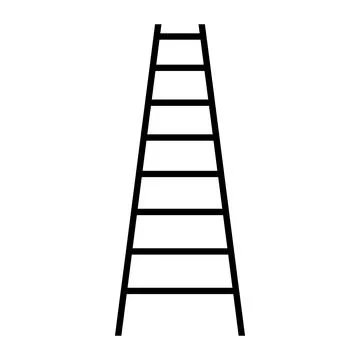 Ladder black vector icon on white background Stock-Illustration
