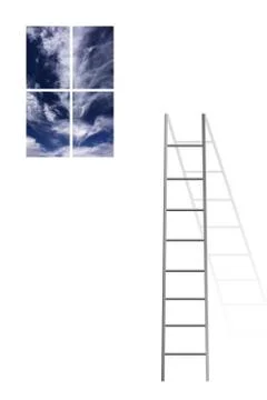 Ladder blue sky 스톡 일러스트