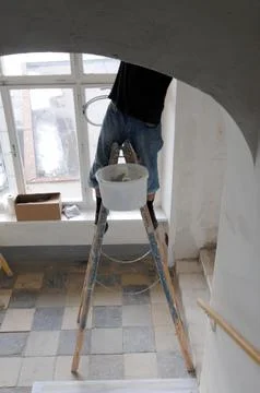 A ladder for climbing up Foto stock
