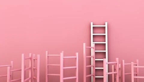 Ladder collection concept Stock Illustration