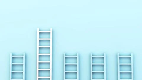 Ladder collection with one different Stock Illustration