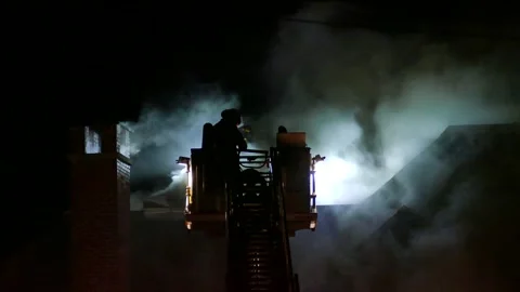 Ladder in the dark at night Stock Footage 139657139