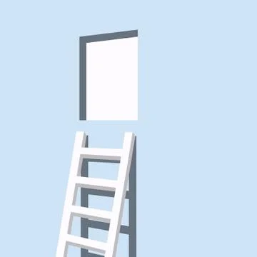 Ladder to the door Stock Illustration