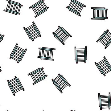 Ladder equipment vector seamless pattern Stock Illustration