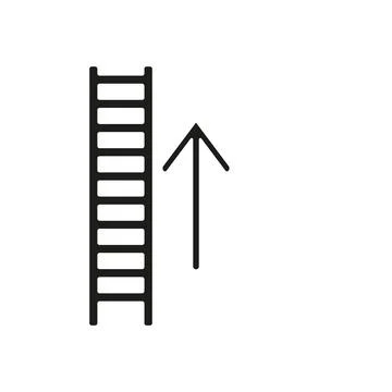 Ladder flat icon.Flat design style modern vector illustration. Isolated on Stock Illustration