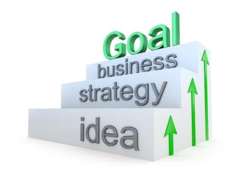 Ladder to the goal concept イラスト素材