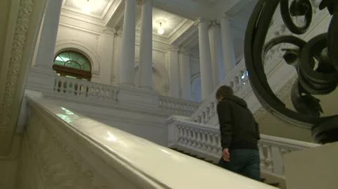 Ladder with handrails Stock Footage 10831815