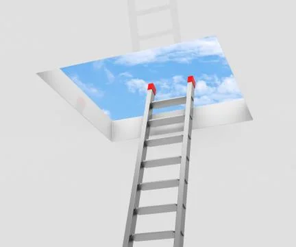 Ladder to heaven Stock Illustration