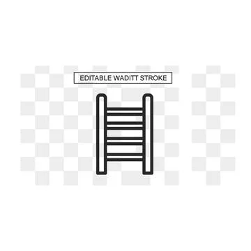 Ladder icon with building Stock Illustration