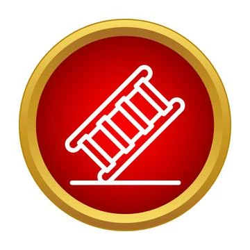 Ladder icon indicating progress and reaching new heights Stock Illustration