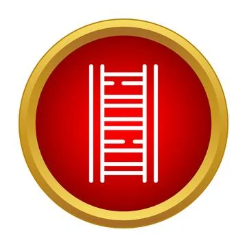 Ladder icon inside red circle representing achievement Stock Illustration