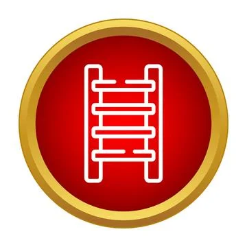Ladder icon representing career progress and success Illustrazione stock