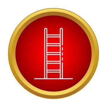 Ladder icon representing progress and achieving success Illustrazione stock