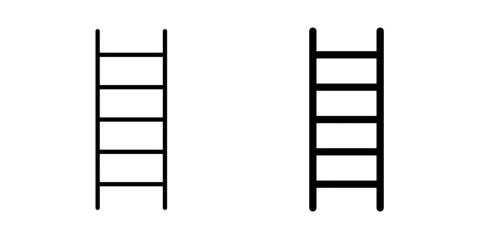 Ladder icon set, collection of vector icons Stock Illustration