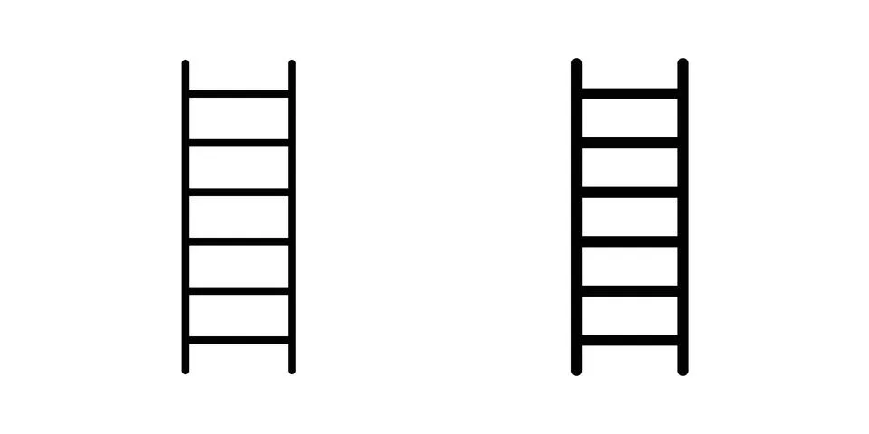 Ladder icon set. Vector EPS 10 Stock Illustration