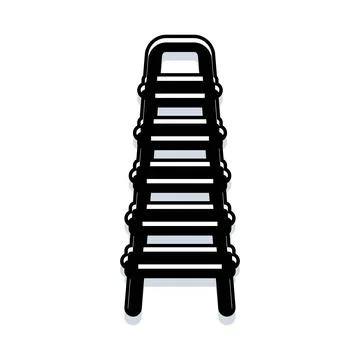 Ladder icon symbolizing career progress and achievement Ilustración de archivo