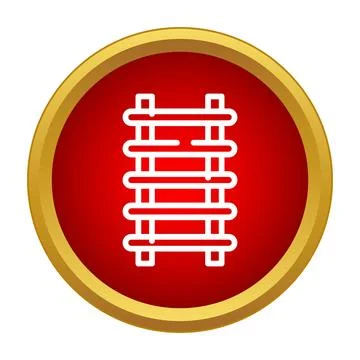 Ladder icon symbolizing progress reaching higher goals Stock Illustration