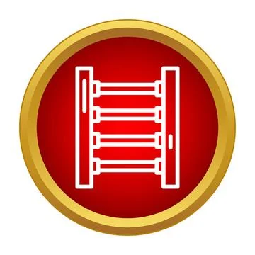 Ladder icon symbolizing progress reaching higher levels Stock Illustration