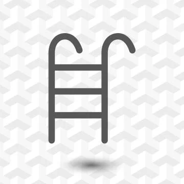 Ladder icon, vector illustration. Flat design style イラスト素材