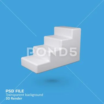 Ladder isolated 3d render icon illustration PSD Template