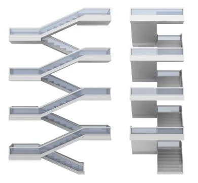 Ladder isolated on white. 3d rendering Stock Illustration