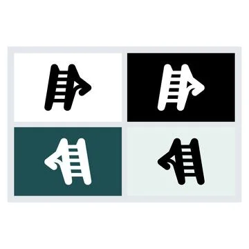 Ladder Logo Vector Icon Set Ilustración de archivo