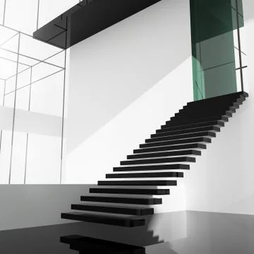 Ladder at office Stock Illustration