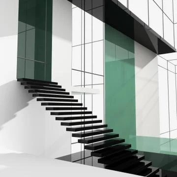 Ladder at office Stock Illustration