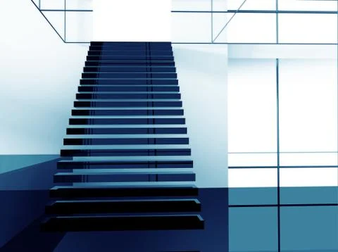 Ladder at office Stock Illustration