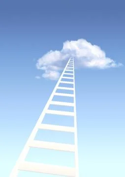 Ladder to paradise Stockillustratie