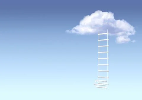 Ladder to paradise Stockillustratie