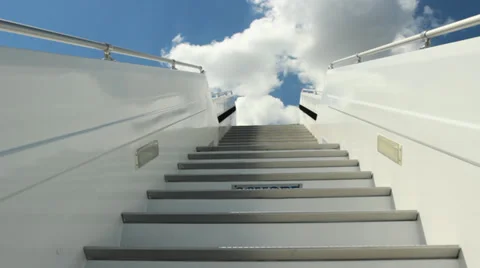 Ladder of the plane Stock Footage 39955739