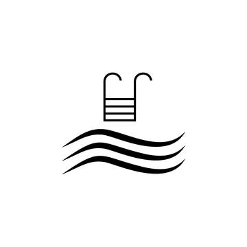 Ladder of the pool icon. Element of SPA icon. Premium quality graphic design Stock Illustration