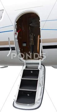 Ladder in a private jet Stock Photos