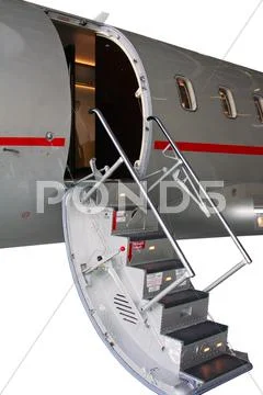 Ladder in a private jet Stock Photos
