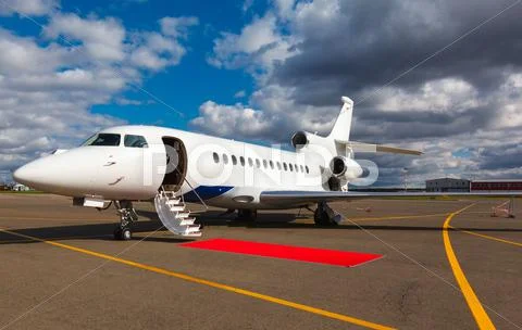 Ladder in a private jet Stock Photos