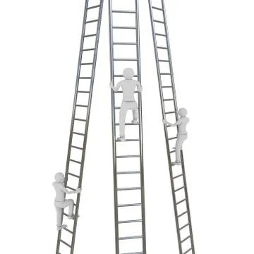 Ladder Rivalry Stock Illustration