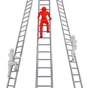 Ladder Rivalry Stock Illustration