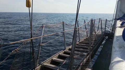 Ladder on ship board. Stock Footage 138451898
